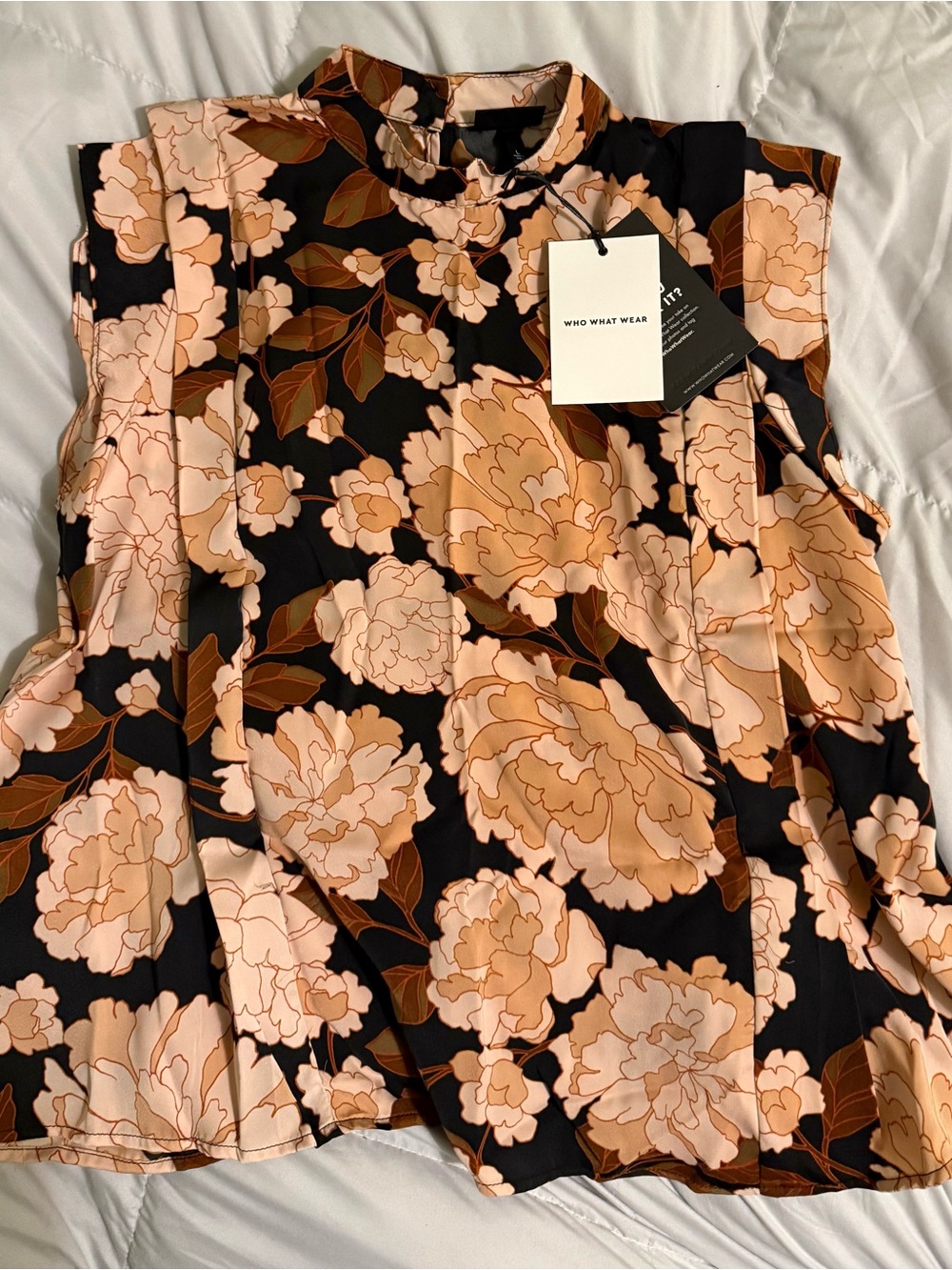 Who what wear mock neck blouse